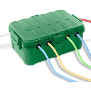 QUOBAS Extra Large Outdoor Electrical Box Waterproof, IP54 Weatherproof Extension Cord Cover, Outdoor Plug Cover Protect Outlet, Plug, Power Strip, Tools, Holiday Light, Green
