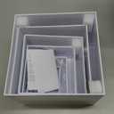 Yosoo 6PCS Cube Display Stands Boxes, Multifunctional Stackable Cake Stand for Dessert Statues, Square, 5 Sided, Nesting Boxes, Showcase, Storage Box (White)