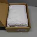 Amazon Basics Lightweight Pleated Bed Skirt, King, Bright White, Solid