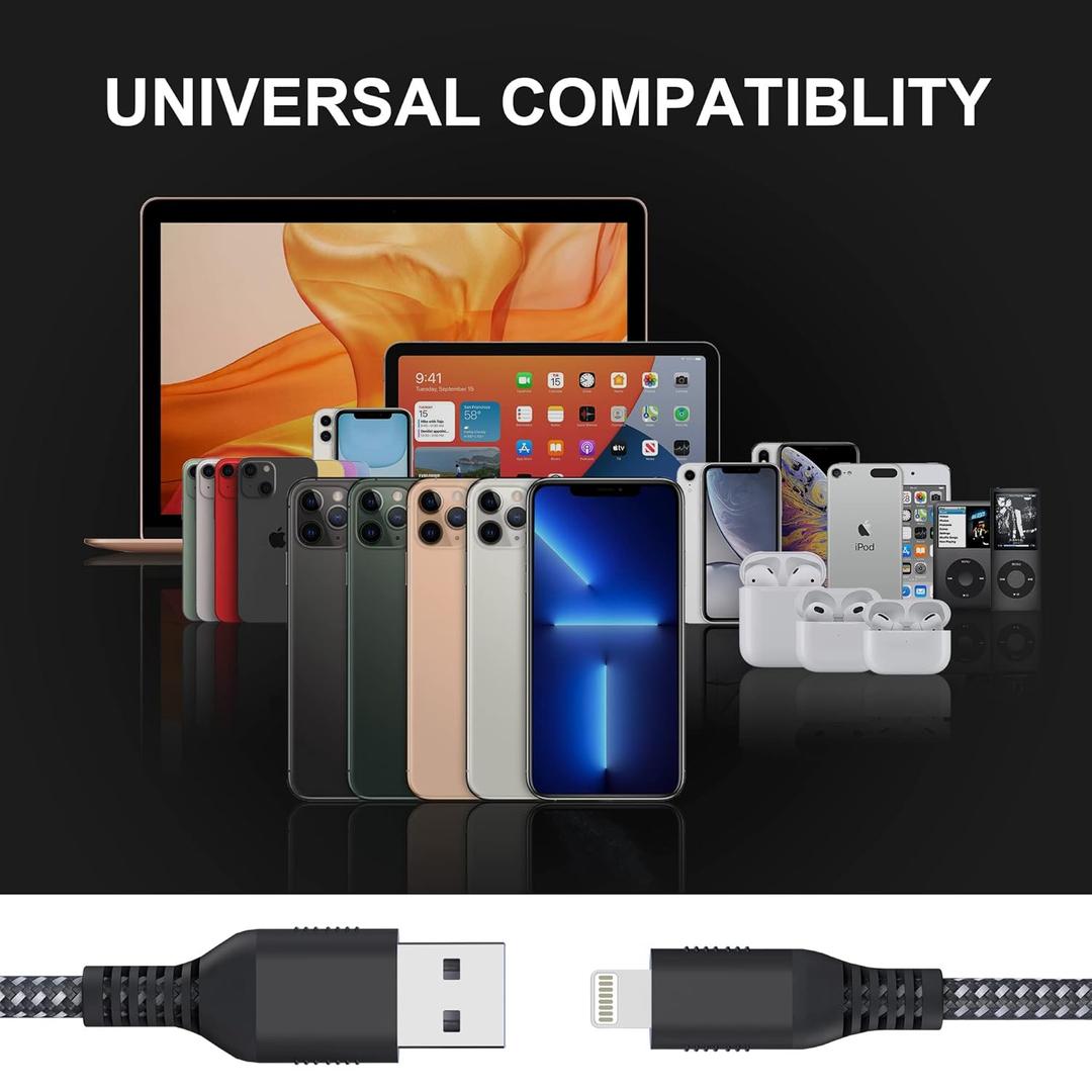 ZGear 3 Foot Flat Magnetic Sync & Charge Cable For Lightning Tip