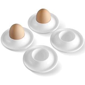 Cinf Ceramic Egg Holder Gift Set of 4 Porcelain Holder Breakfast Boiled Cooking Easy to Clean Childhood Memories Kitchen