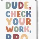 2 x Xiolcxdr Funny Classroom Wall Art Decor Male Teacher Teacher's Day Gifts for Man First Day of College Daycare Gift English Geometry Science Music Math Class Rules Prints Wall Sign
