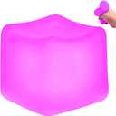 Stress Cube. Fidget Toys for Kids & Adults. Sensory Squeeze Toy- Non-Toxic, BPA-Free & Hypoallergenic - Squishy Cube Anxiety & Stress Reliever for Home, Office & School 2.17in (Purple)