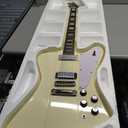 Firefly FFDB Solid Body Electric Guitar, Mahogany Guitar body, Stainless steel and Ball End Frets, Rosewood Fretboard(Off White Color)