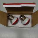 LUCKY HERP Infrared Heat Lamp, 25W Reptile Heat Lamp 2 Pack Red Heat Lamp Bulbs, Infrared Basking Spot Heat Light Bulb, Amphibians Heat Lamp Bulbs for Reptile, Geckos, Snakes, Lizard, Turtle