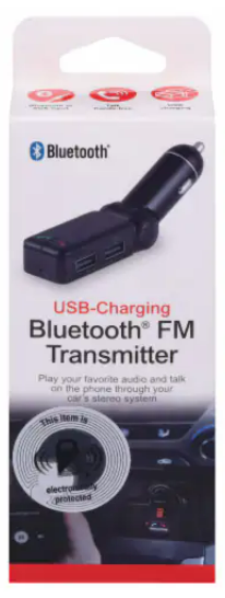 GE USB Car Charger and Bluetooth FM Transmitter