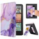 CoBak Case with Stand for Kindle Paperwhite 12th Gen 2024 Released (7") & Kindle Colorsoft Signature Edition - Durable PU Leather Cover with Auto Sleep Wake, Card Slot, Hand Strap Feature