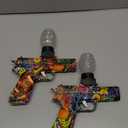 2 Pack Gel Ball Blaster Guns, Small Manual Splat Orby Gun, Gel Splatter Blaster for Adults, Outdoor Activities Shooting Games for Backyard, Garden& Lawn, Ages 14 & Up (Red + Yellow) (Glk05)