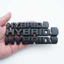 3PC Kits 2019-2023 Hybrid Emblem Overlay 3D Blackout Badge Replacement for RAV4 (Matte Black)