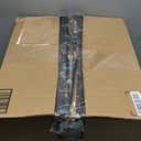 Rattan Floor Lamps for Living Room, Boho Standing Lamps with Rattan& Linen Double Shades, Arc Lamps Floor Standing with 9W Bulb, Foot Switch, Bohemian Floor Lamps for Bedroom, Office