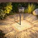 EDISHINE Low Voltage Landscape Lighting, 3W 185LM Oil-Rubbed Bronze Outdoor Landscape Path Lights, Low Voltage Pathway Lights for Garden Driveway, Die-Cast Aluminum, 50,000H, 12-Pack