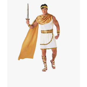 Morph Greek God Costume - Toga Roman Zeus Costume - Men's Greek Toga M