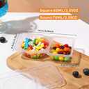 2 x 20 PCS Snack Containers with Lid,reusable snack containers with lids,Leakproof Dipping Containers with Compartments,snackle box container,snack pack containers,Double Compartment Condiment Containers