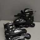 Adjustable Inline Skates for Kids and Teens Ages 4-16, All 8 Wheels of Inline Roller Skates Light Up, Safe and Fun Illuminating for Outdoor Indoor Sports (Large - Youth (4Y-7Y US), Black)