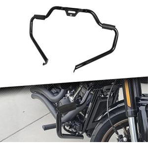Highway Engine Guard Crash Bar Protector Fit for Harley Softail Breakout Street Bob Fat Boy Fat Bob Low Rider Heritage FXBR FXFB FXLRS 2018-2024 (Gloss Black)