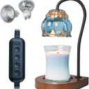 Candle Warmer Lamp Birthday Gifts for Women Mom, Mothers Day Gifts, Compatible with All Jar Candles, Wax Melt for Candle Home Decor, Modern Farmhouse Decor, Candle Warmer Timer SkyBlue