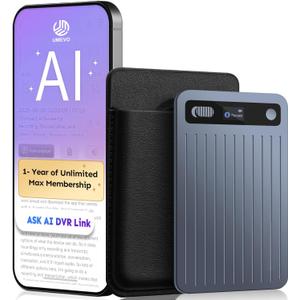 UMEVO Note Plus AI Voice Recorder : Unlimited Transcribe & Summarize, AI Note Taking Device 64GB with Case, App Control, 140 Languages for Calls, Lectures, Meetings, Interviews(Blue)