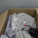 QPAU Inflatable Toddler Travel Bed with Tent, Baby Crib Tent, Portable Kids Air Mattress with Safety Bumpers, Ideal for Home, Grandma's, Camping, Traveling (Grey)