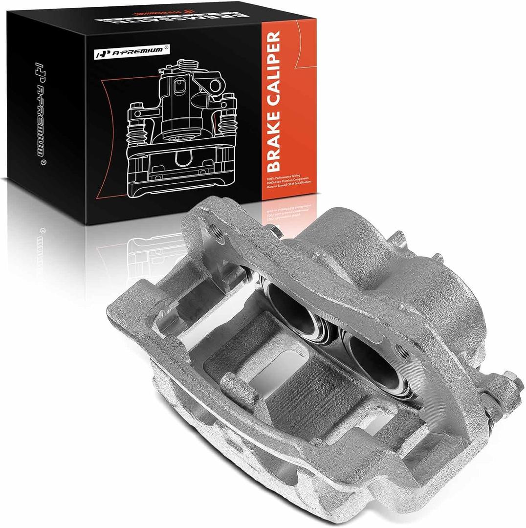 A-Premium Disc Brake Caliper Assembly with Bracket Compatible with Hyundai Models - Santa Fe 2007-2009/2013-2018, Santa Fe XL 2013-2019, V6 2.7L, V6 3.3L - Front Left Driver Side