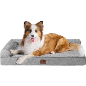 EHEYCIGA Memory Foam Dog Bed XLarge Sized Dogs, Extra Large Dog Bed Orthopedic with Washable Removable Cover, Waterproof XL Pet Bed Couch for Crate, 41x27x6 Inches, Grey