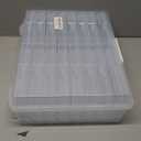 novelinks Transparent 4" x 6" Photo Cases and Clear Craft Keeper with Handle, 16 Inner Photo Organizers & Photo Storage Box, Plastic Photo Storage Containers (Clear) (White)