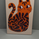 FEOFTIE Cat Wall Art Neutral Boho Poster Plants Retro Animal Pictures Print Green Posters Mid Century Printing Colorful Cat Art Vintage Orange Bedroom Bathroom 24x16 Inch Set of 6 Unframed