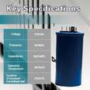 3312195.000 RV Air Conditioner Motor Capacitor 60/5 MFD Compatible with Dometic B59146 B59186 B59196 B595146 57915.741, Replaces Dometic 3312195000, Heavy Duty Air Conditioner Capacitor Replacement