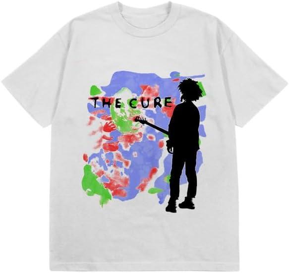 The Cure Unisex Adult Boy's Don't Cry White Silhoutte Tee, L