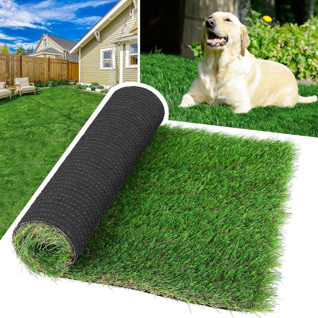 GLOBREEN Artificial Grass Pee Pads for Dogs Potty Training, 3FT X 5FT Fake Turf Outdoor Rugs for Pets Patio Balcony, with Drainage Hole