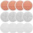 Spinwave Mop Pads Fit for Bissell Spinwave 20399 23157 23159 2039A 2124A 20393 2039T 2039W 20391 20395 2307 2315A Heavy Soft Scrubby Pads for Hardwood Floor Cleaning Replacement Pads(12Pack)