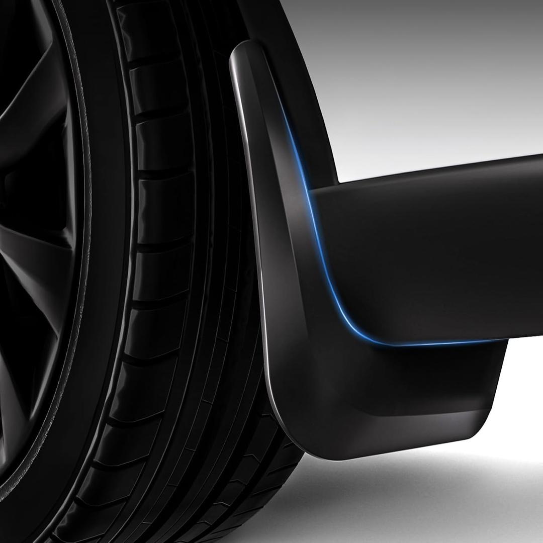 Zanch 2026 Upgraded Tesla New Model Y Juniper Mud Flaps [No Drilling & Protect Paint], OEM Design, Thick & Durable, Custom Fit for Tesla New Model Y 2025-2026 (Set of 4)