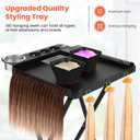 TASALON Professional Hair Styling Station Cart, Metal Rolling Hair Stylist Cart with 2 Magnetic Hair Color Bowls, Salon Trolley with Tool Holder and Hair Extension Stand for Hair Salon Stations