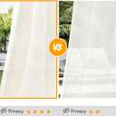 MIULEE Ivory Privacy Outdoor Curtains Waterproof Non-See-Through Semi Sheer 2 Panels Set Elegant Rod Pocket for Patio, Porch, Pergola, Cabana, Gazebo, 52 X 84 Inch Long