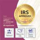 NextDayLabels - W-2 4-Up Employee Tax Forms, Instructions on Back" for 2025, for Laser/Inkjet Printer. Compatible with QuickBooks and Accounting Software ETC. (Pack of 25 Sheets & Self Seal Envelopes)