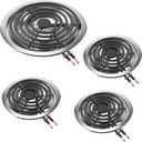 Electric Stove Burner Drip Pans 316048414(6")316048413(8")& Electric Stove Top Burner Replacement MP21YA(8")8 MP15YA(6") Compatible for Frigi-daire Ken-more Range Oven Stove-by MIFLUS