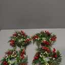 4 Pcs Mini Christmas Wreaths, Christmas Candle Rings Wreaths with Pinecones Red Berries & Cedar for Table Centerpieces Door Window Cabinet Hanging Holiday Party Decor