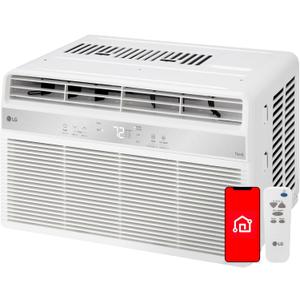 LG 6000 BTU Window Air Conditioner[2024 New] Remote Control, WiFi Enabled works with LG ThinQ, Alexa, Hey Google, Washable Filer Ultra-Quiet Cools Small Room up to 250 Sq.Ft AC Unit White LW6024RSMX