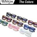 2 x Square Frame Glasses for Men Women Fashion Rectangle Computer Glasses Fake Face Glasses (Tortoise)