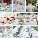 Kesfey 6 Packs White Table Cloths Rectangle 70x108 inch Washable Polyester Fabric White Tablecloths for 6-8 Ft Tables Stain and Wrinkle Resistant Reusable Table Covers for Parties Wedding Banquet