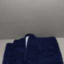 HOMEIDEAS 3 Pieces Bathroom Rugs, Ultra Soft Non Slip Absorbent Chenille Toilet Bath Mat Set (Navy Blue) (17"x24"+20"x32"+U Shape 20"x24")