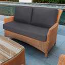 Wenqik 3 Pcs Waterproof Cushion Covers(Not Includes Cushion) 48'' x 24'' Outdoor Patio Furniture Seat Covers Fade Resistant Replacement Slipcover with Zipper for Outside Couch Swing Sofa(Dark Gray)