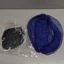 CORATED African Net Sponge Authentic, Shower Loofah Exfoliating Bath Sponge, Body Scrubber for Women and Men Daily Use Body Care, Travel Portable Bath Accessories for Bathroom (Blue & Black)