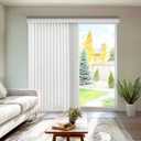 CHICOLOGY Vertical, Door, Shades, Blackout Blinds, Window Shade, for Sliding Doors Oxford White (Vinyl) 78" W X 84" H