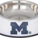 The Memory Company | Licensed NCAA Bling Team Logo Stainless Pet Bowl