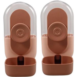 POPETPOP 2pcs Automatic Hanging Pet Water Feeder Dispenser for Dogs and Cats Leak Cage Water Bottle Safe Material Prevents Spills for Crates and Cages