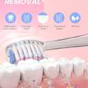 SEAGO Kids Electric Toothbrush with 2 Mins Brushing Timer and 4 Replacement Brush Heads, Rainbow LED Light Makes Brushing Fun, Boys Battery Powered Toothbrush for 4-12 Years OldSG-977Pink