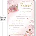 Birthday Card Gifts for Best Friend Woman Her, 8×5.3 inches