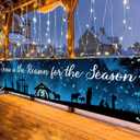 2 x Jesus Is the Reason for the Season Nativity Banner 11819.68 inch Christian Holiday Decoration Backdrop for Church Religious Event Home Outdoor Fence Wall Display Faith Photo Background (Three Kings Day Banner#003)