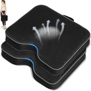 2 Pcs Stadium Seat Cushions Water-Repellent Bleacher Seat Cushions Indoor & Outdoor Seat Cushion for Bleachers Portable Stadium Cushion for Sports Events, Office Chairs, Beaches (Stylish Style - Black)