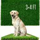 PU-Backed Artificial Grass - Same As The Home Depot, 1.57" (40mm) Pile Height Grass with Drainage Holes, Indoor/Outdoor Pet-Friendly Faux Grass (3 X 4 FT)
